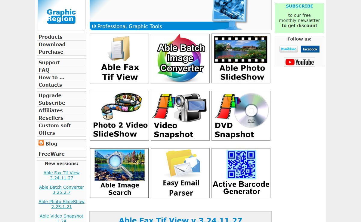 Professional Graphic Tools: Tiff Editor, Photo Slideshow, Image Converter, Video Snapshot, Resize Photo & more at Graphicregion