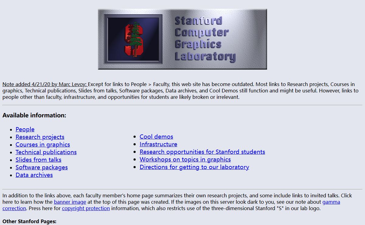 Computer Graphics at Stanford University