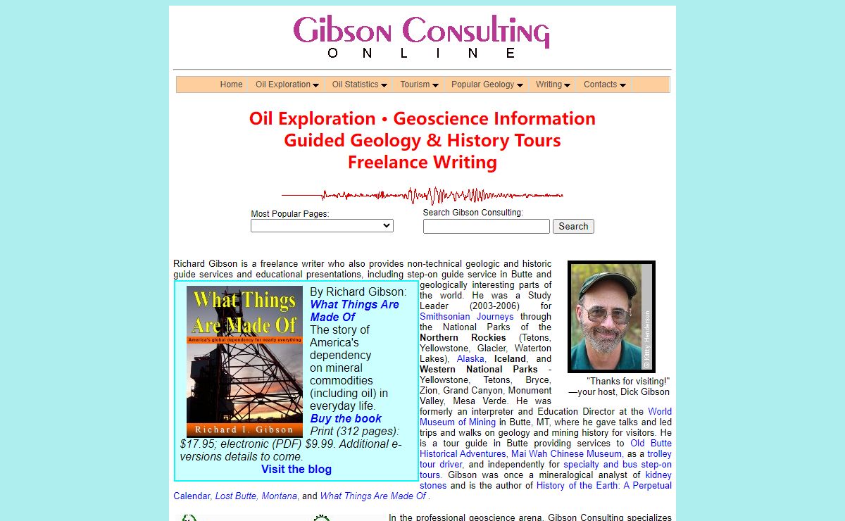 Gibson Consulting Geology, Geophysics, and Educational Tourism