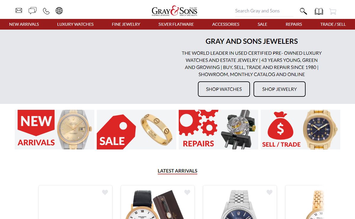 Used Luxury Jewelry and Watches | Gray & Sons Jewelers | Gray & Sons