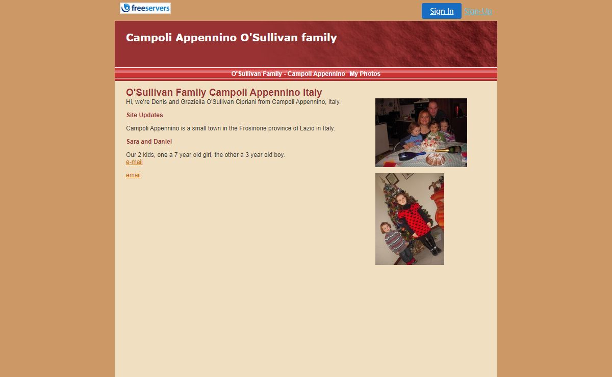 O'Sullivan Cipriani Family Campoli Appennino Italy