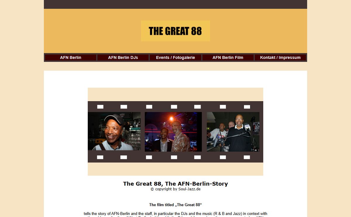 WELCOME TO THE GREAT 88 PRIVAT - AFN-Berlin - Der Film