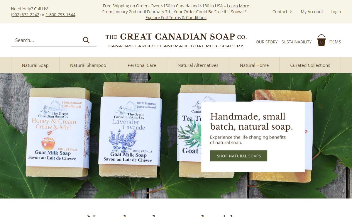 The Great Canadian Soap Co. - Handcrafted Natural Goat Milk Soap and Body Care Products