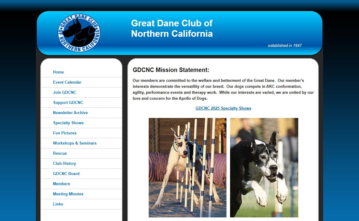 Great Dane Club of Northern California Official Website