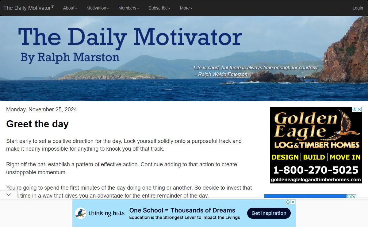The Daily Motivator - Greet the day