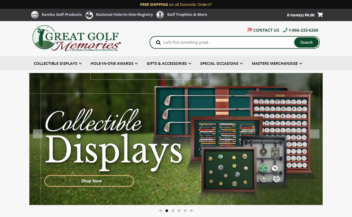 Great Golf Memories | Personalized Golf Gifts & Hole in One Trophies