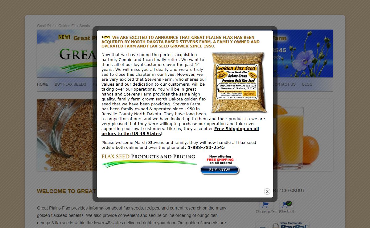 North Dakota Golden Flax Seeds - Premium Gold Flax from Great Plains Flax