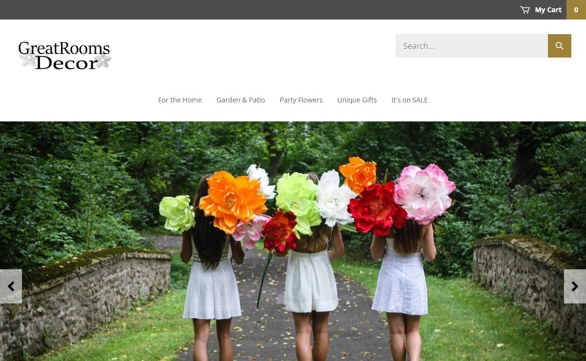 Vintage Home & Garden - Galvanized French Flower Buckets - Large Paper Flowers