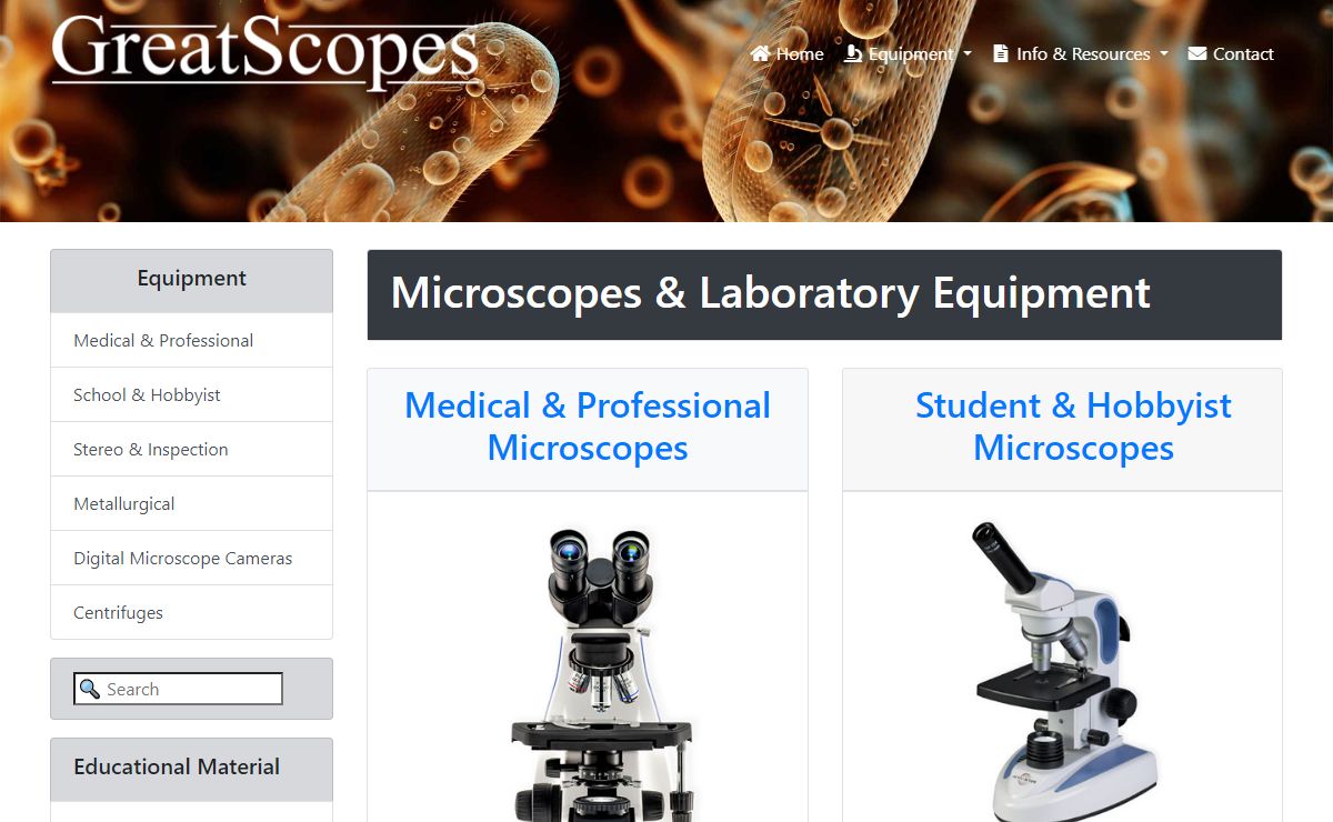 GreatScopes Microscopes and Stereomicroscopes
