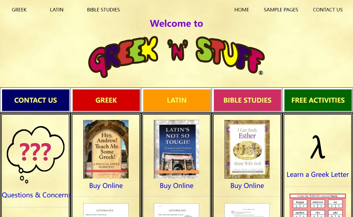 Greek 'n' Stuff for Homeschool and Christian School