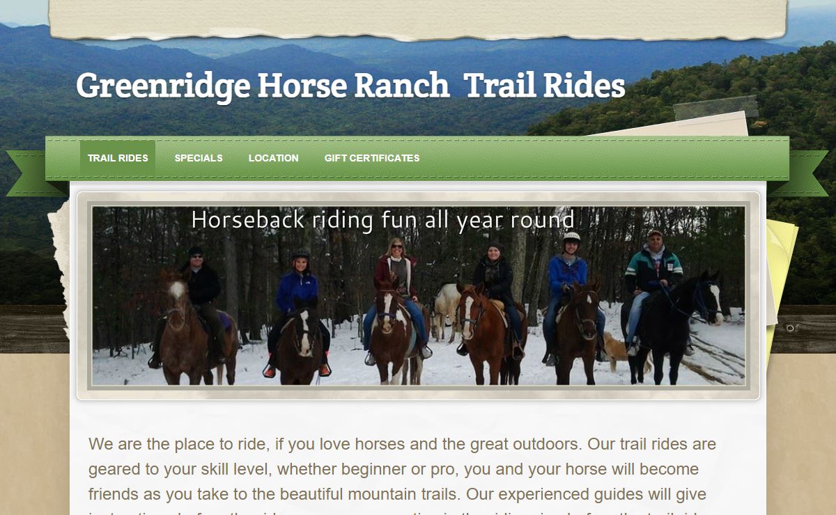 Greenridge Horse Ranch  Trail Rides - TRAIL RIDES