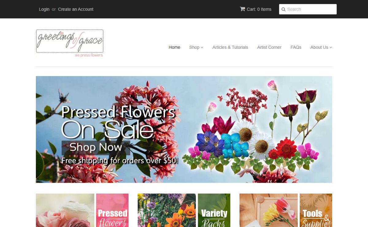 Premium Pressed Flowers - Greetings of Grace