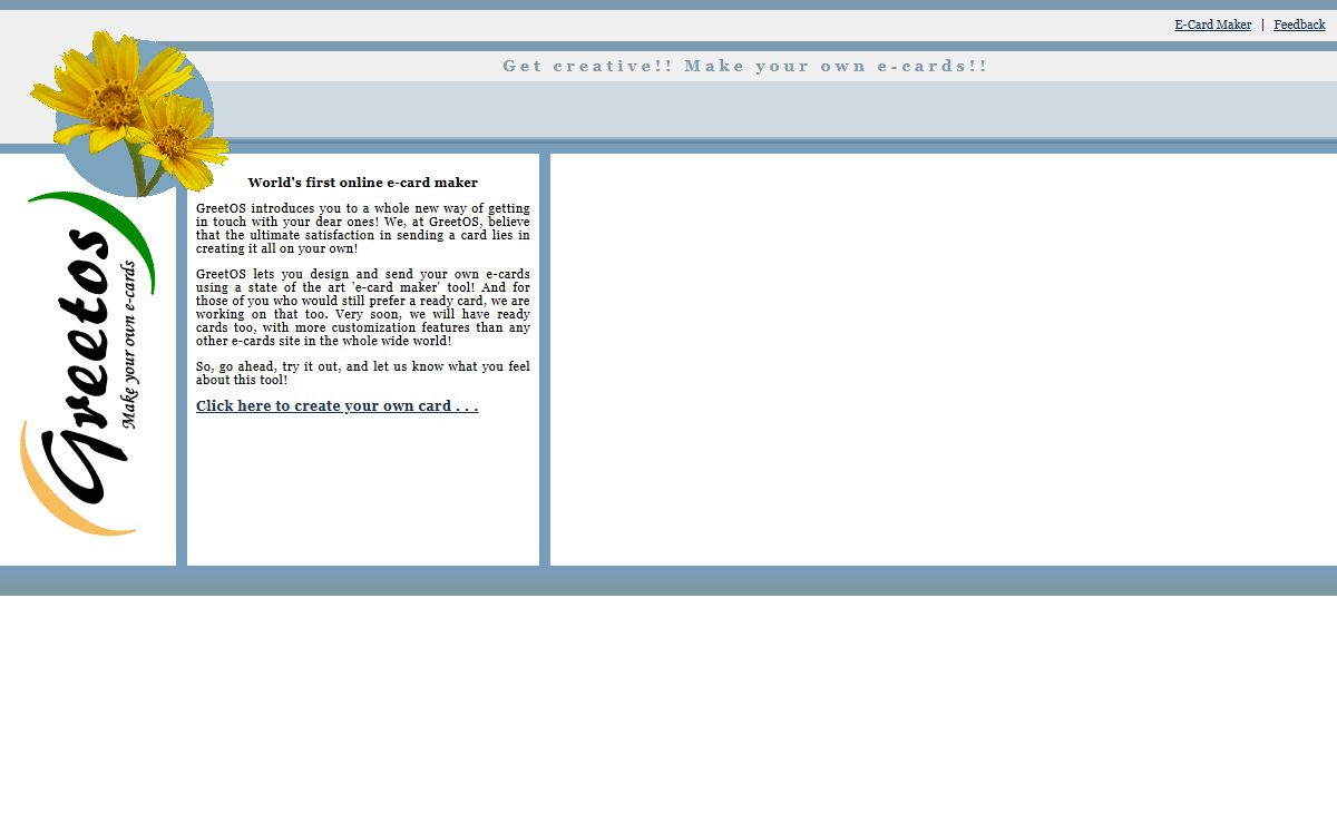 GreetOS - World's first online e-card maker