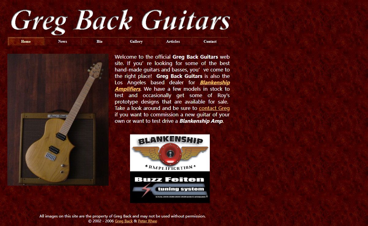 Greg Back Guitars - Custom guitars, basses & modifications