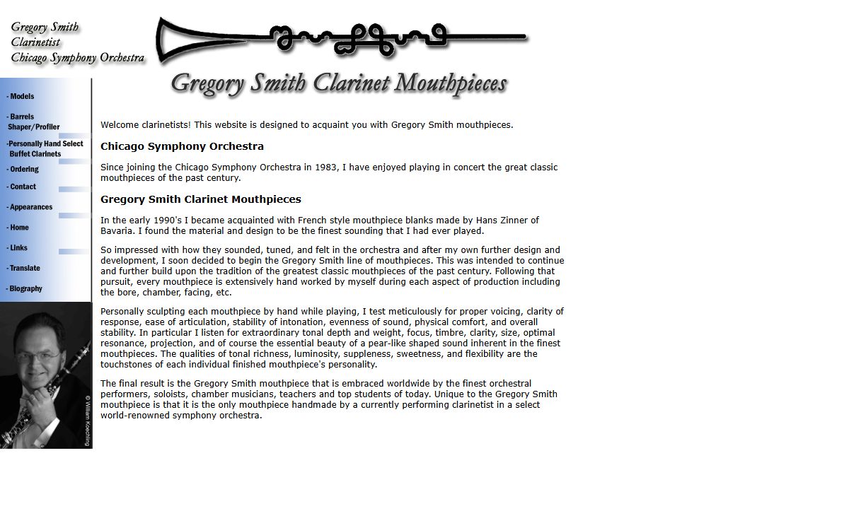 Gregory Smith Clarinet Mouthpieces