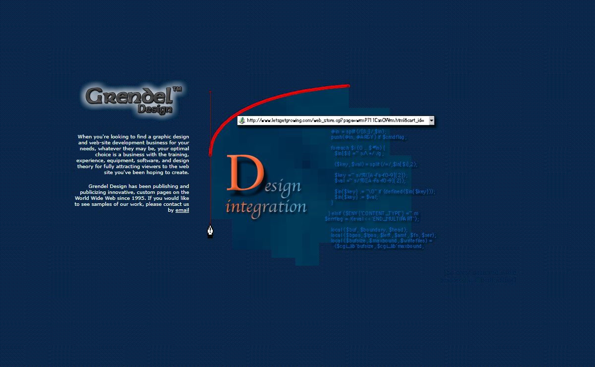 Grendel Design web site development
