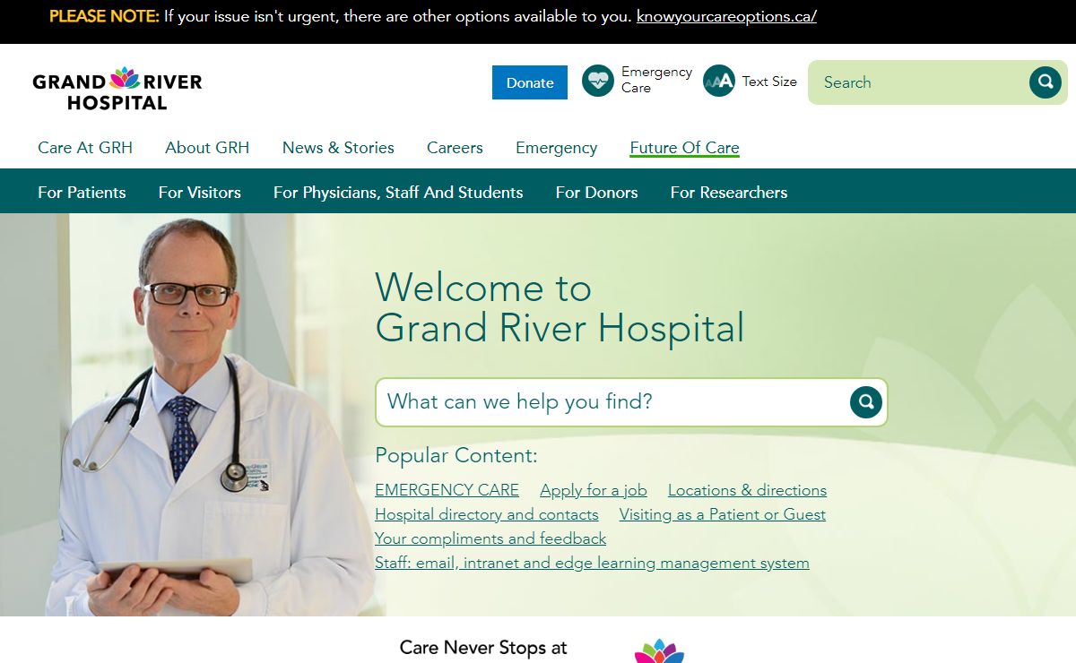 Grand River Hospital - Kitchener Waterloo, Ontario