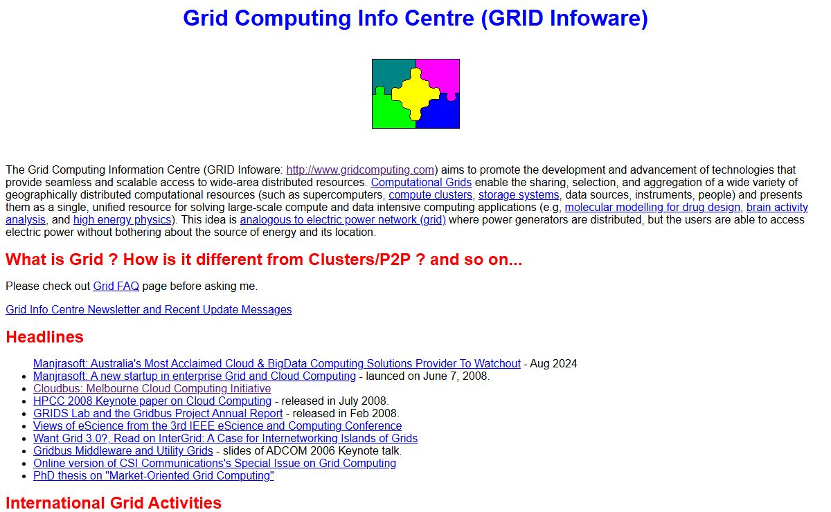 Grid Computing Info Centre (GRID Infoware)