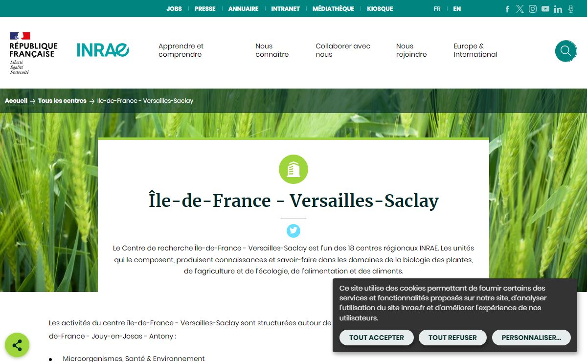 Centre INRAE Ile-de-France - Versailles-Saclay