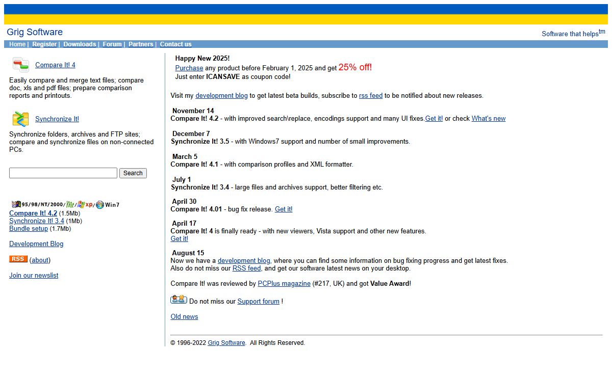 File compare and synchronize directories utilities - Grig Software