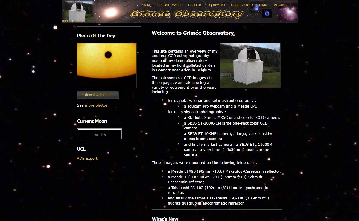 Welcome to Grimée Observatory