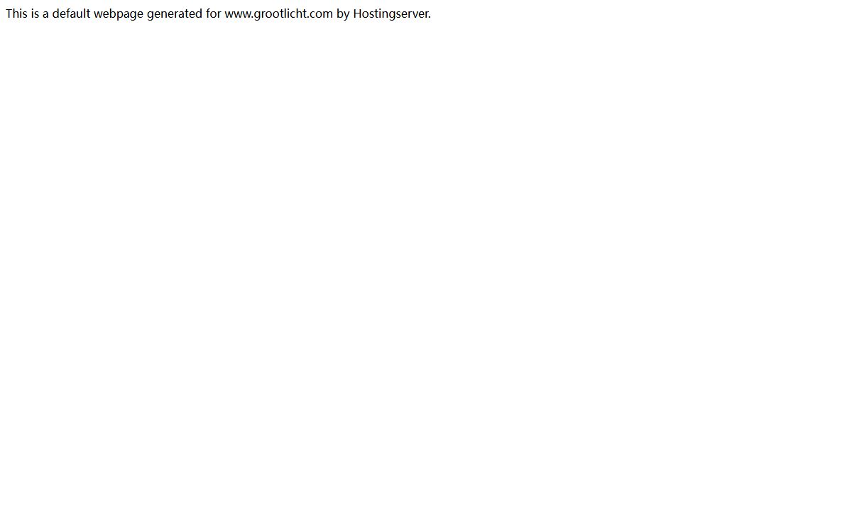Domain Default page
