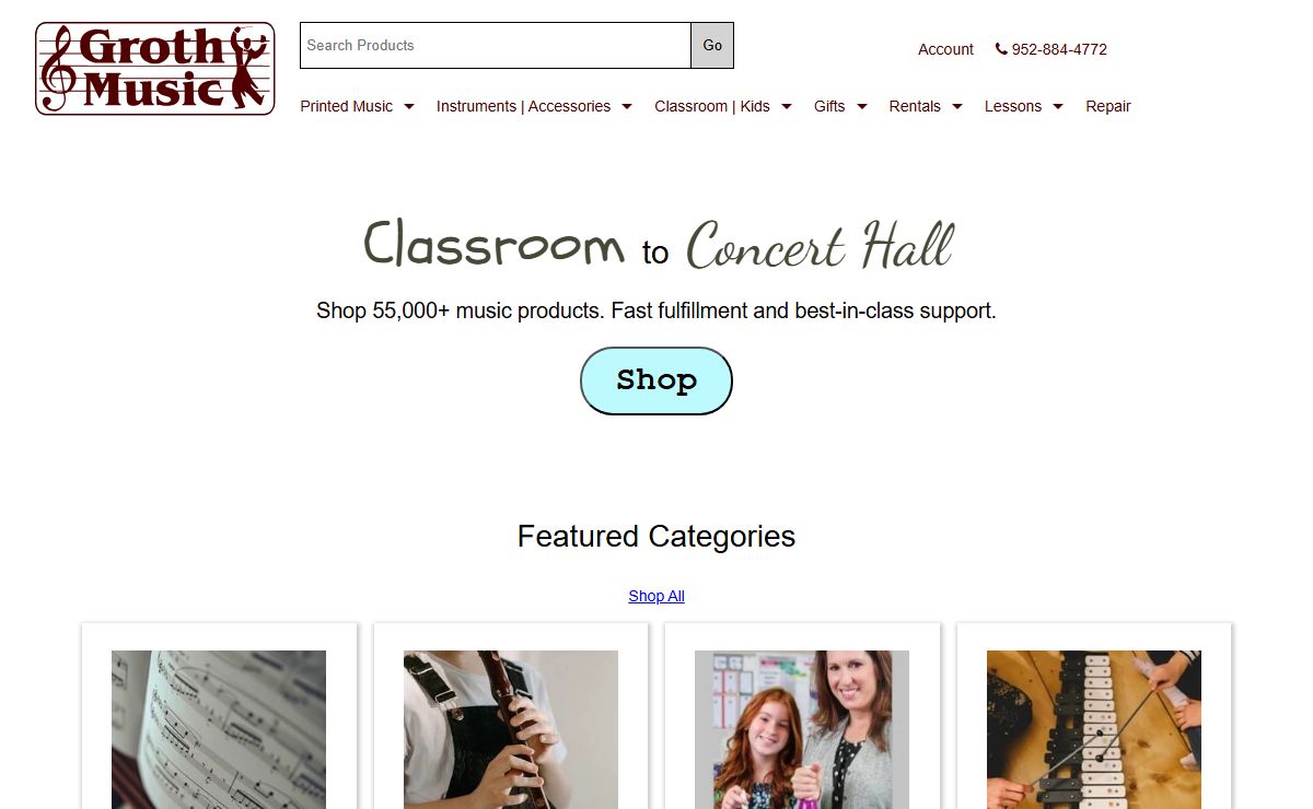 Shop Groth Music | Buy Instruments, Accessories, Music, and Gifts
