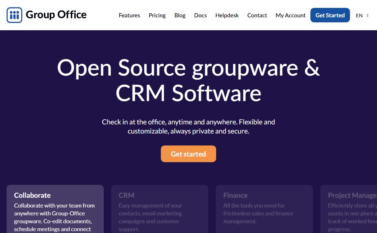 Group-Office open source groupware and CRM