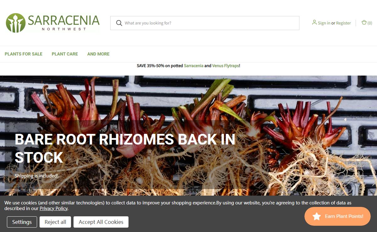 Beautiful Carnivorous Plants for Sale Since 1995