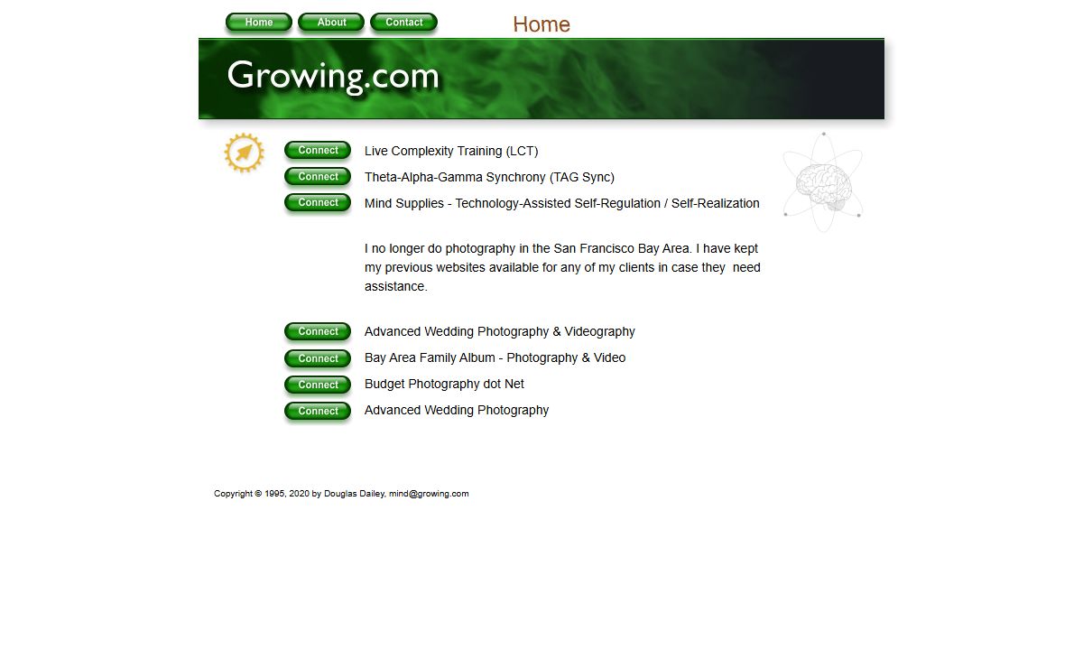 Growing dot com - Hosting Neuroscience, Photography and other sites since 1995