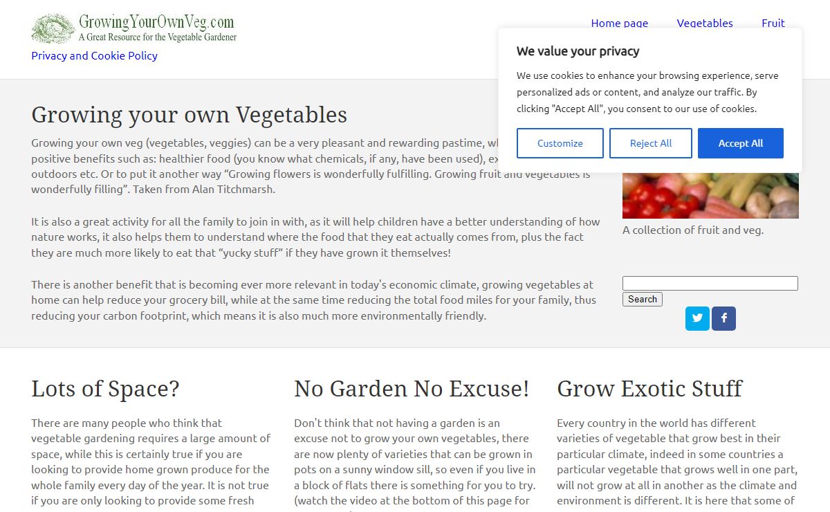 GrowingYourOwnVeg: A Great Resource For The Vegetable Gardener
