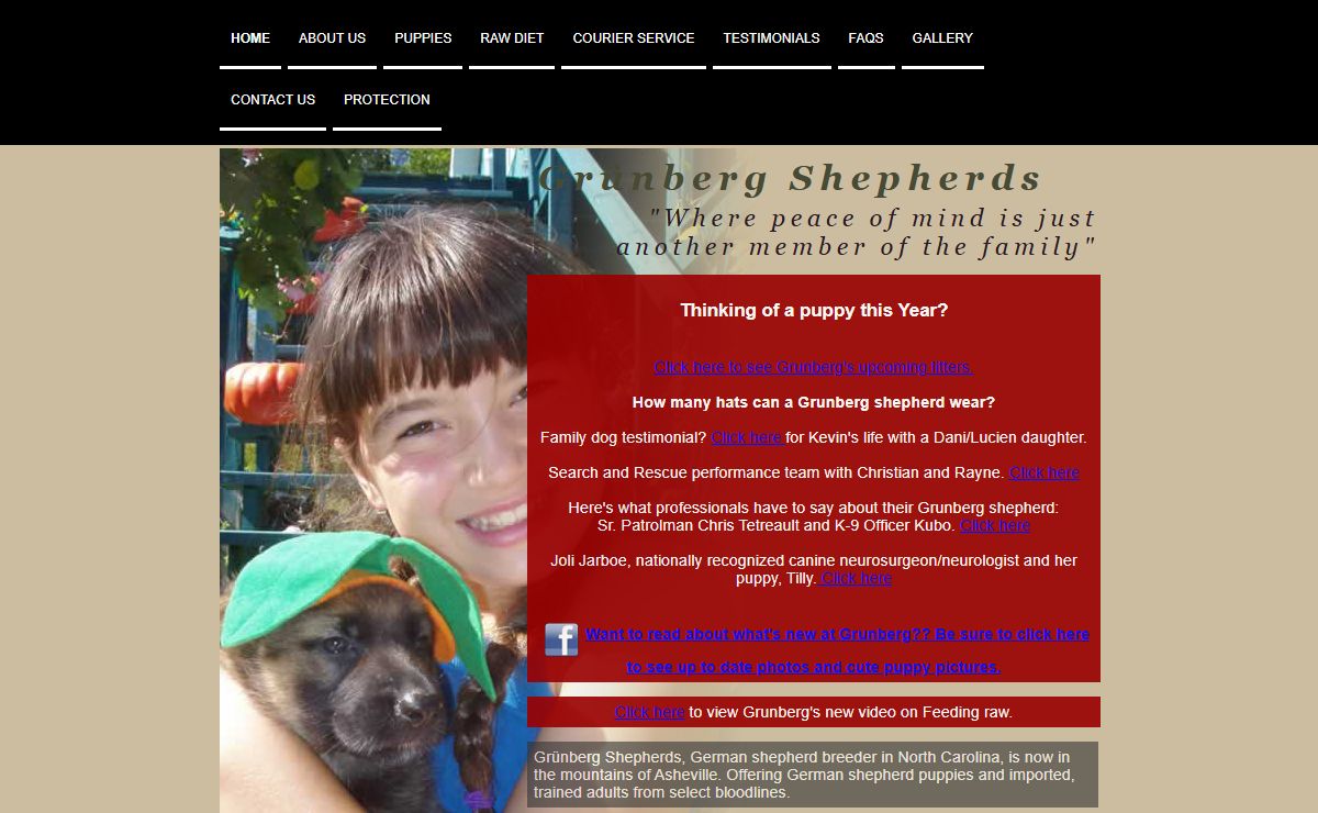 Grunberg Shepherds • German Shepherd Breeders • Asheville, North Carolina