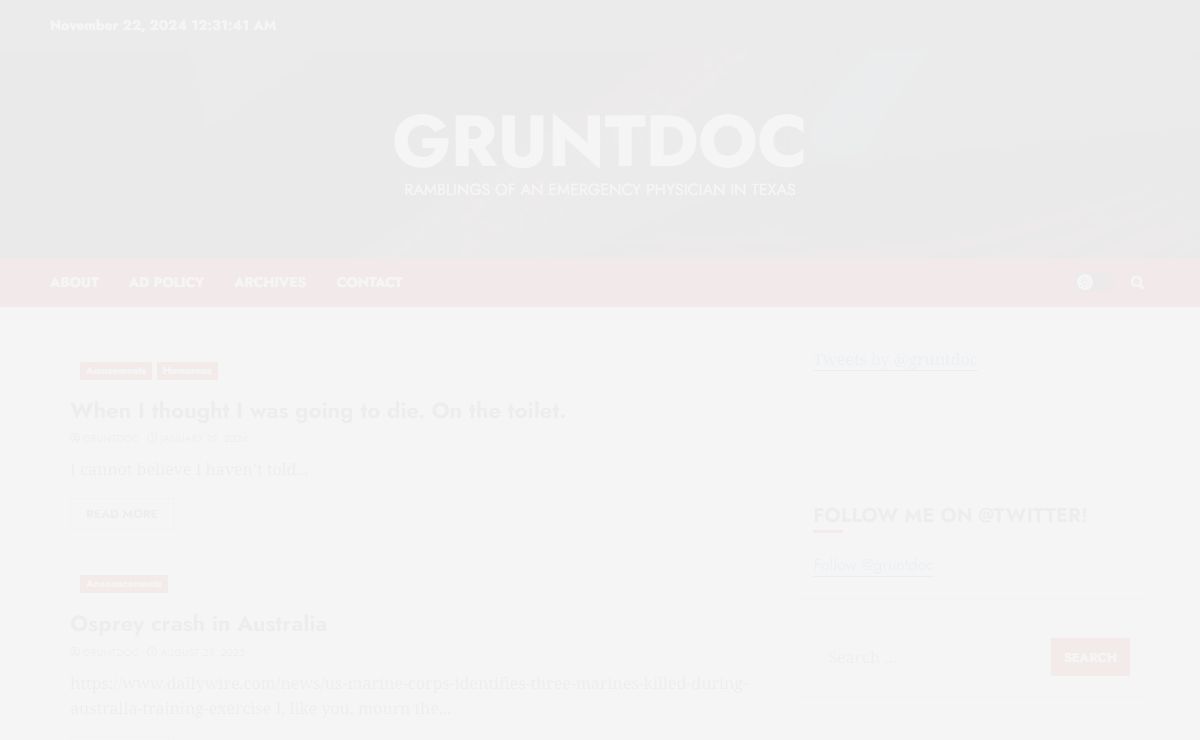 GruntDoc – Ramblings of an Emergency Physician in Texas