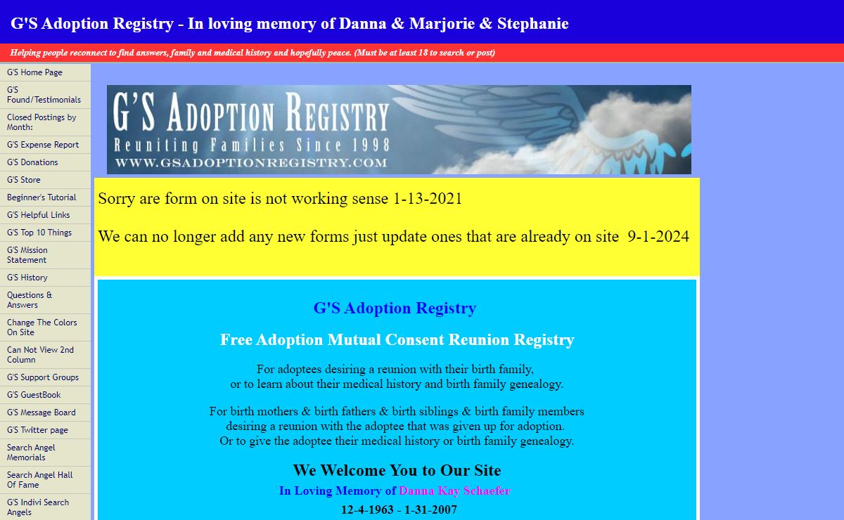 GS Adoption Registry