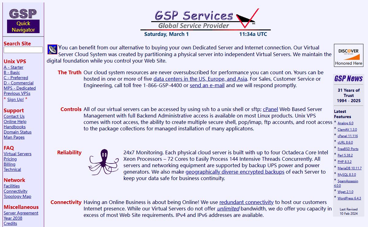 GSP Services - Virtual Servers
