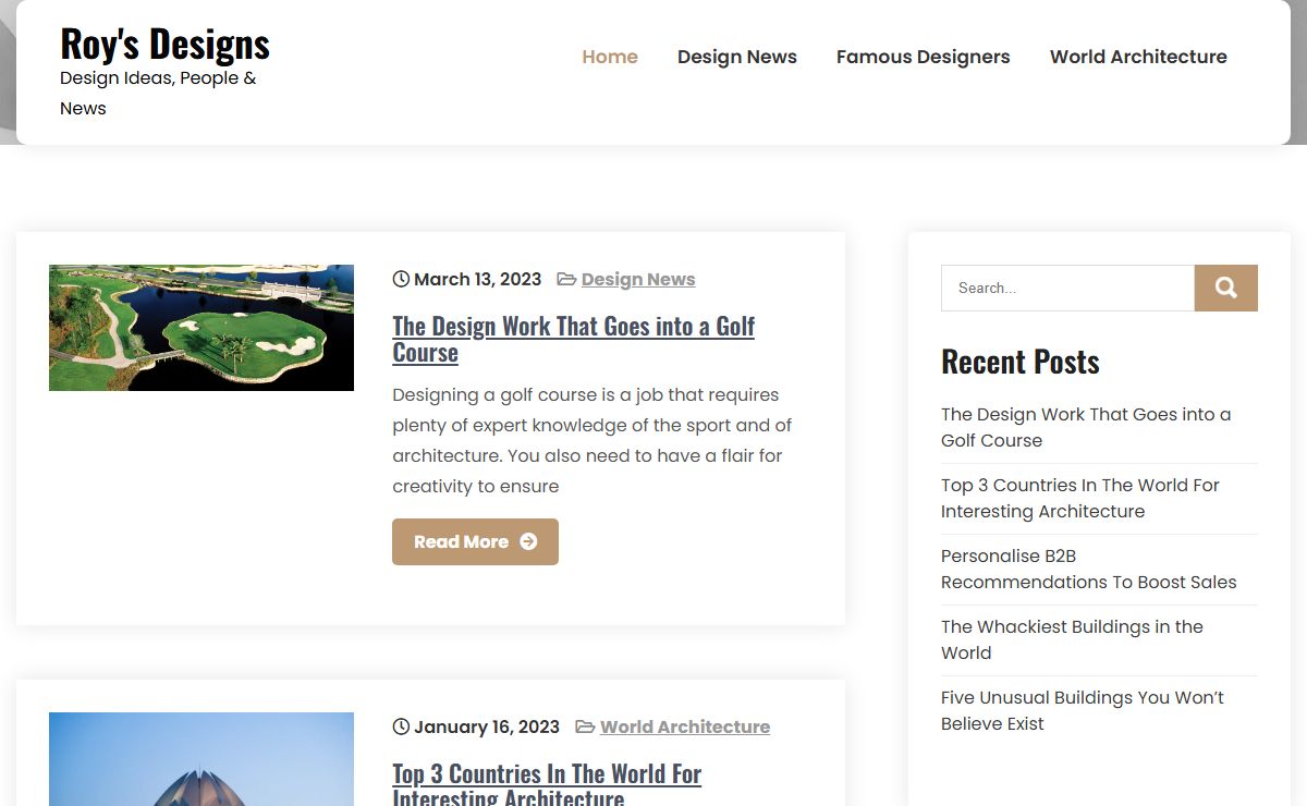 Roy's Designs - Design Ideas, People & News