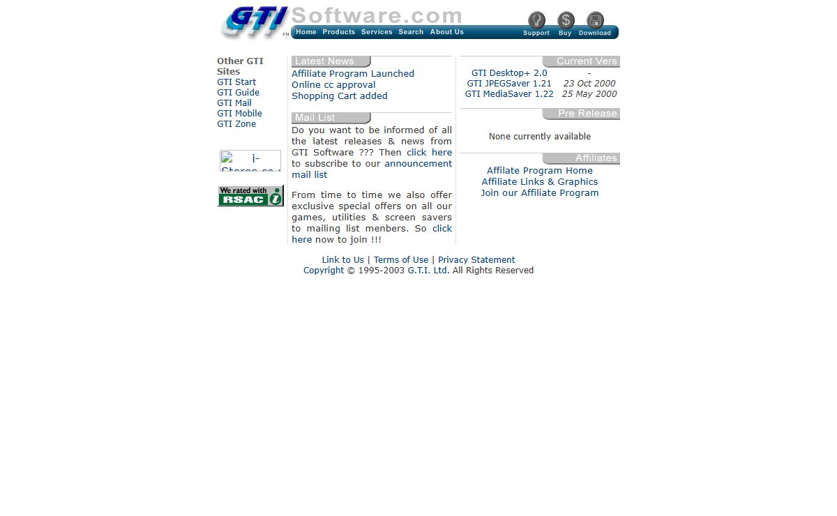 GTISoftware - Screen Savers, Utilities & Games