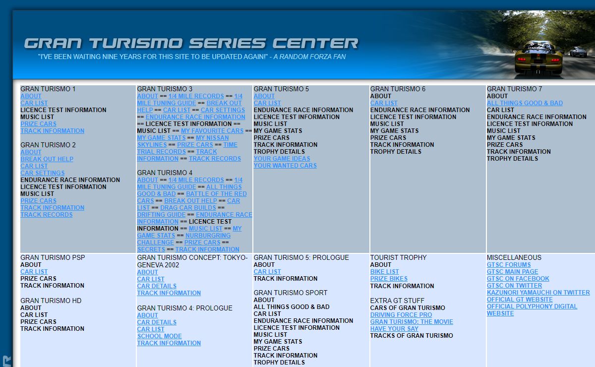 Gran Turismo Series Center - Home