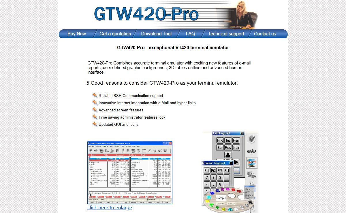 GTW420 Pro Terminal Emulator with SSH