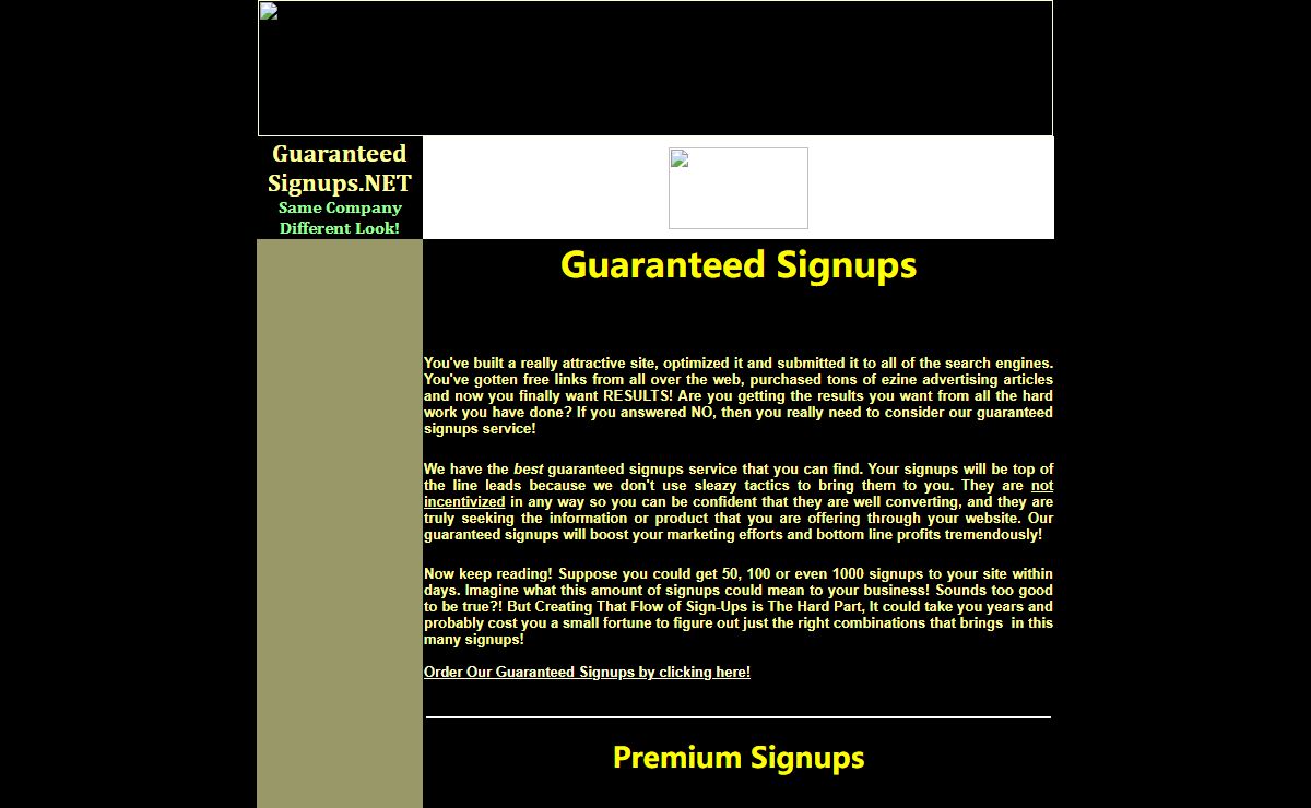 Guaranteed Signups for your Business