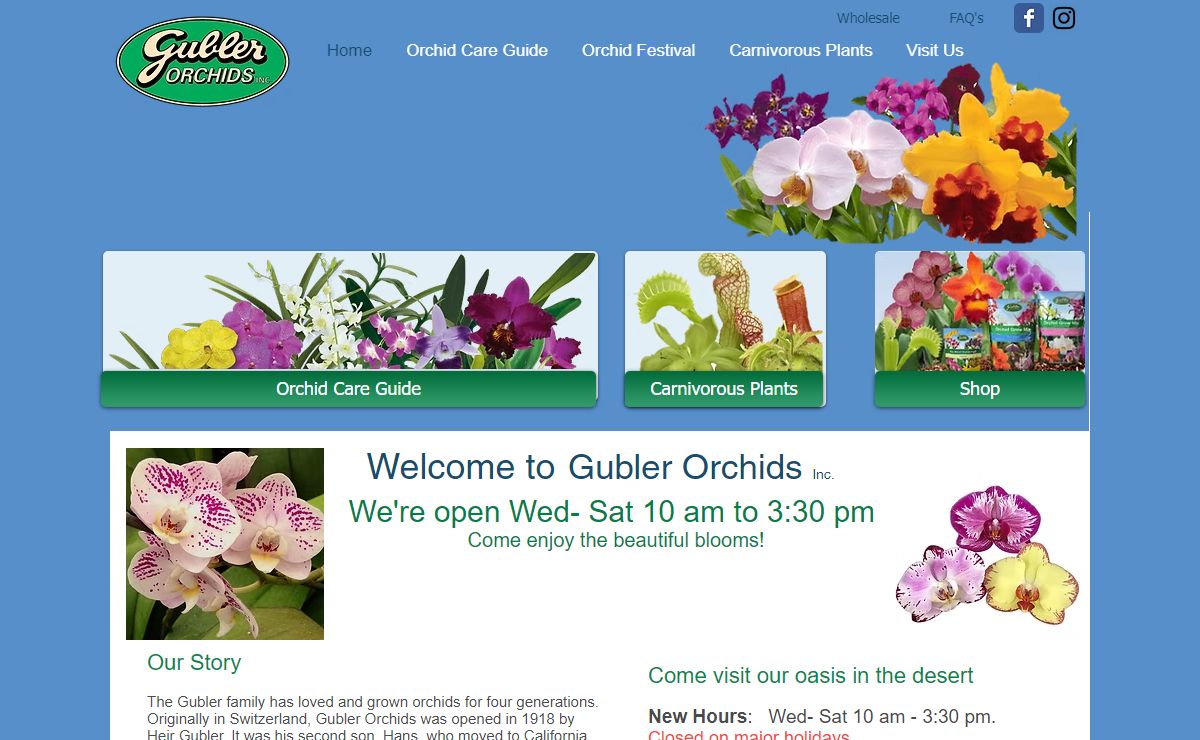 Orchid Nursery | Gubler Orchids | United States