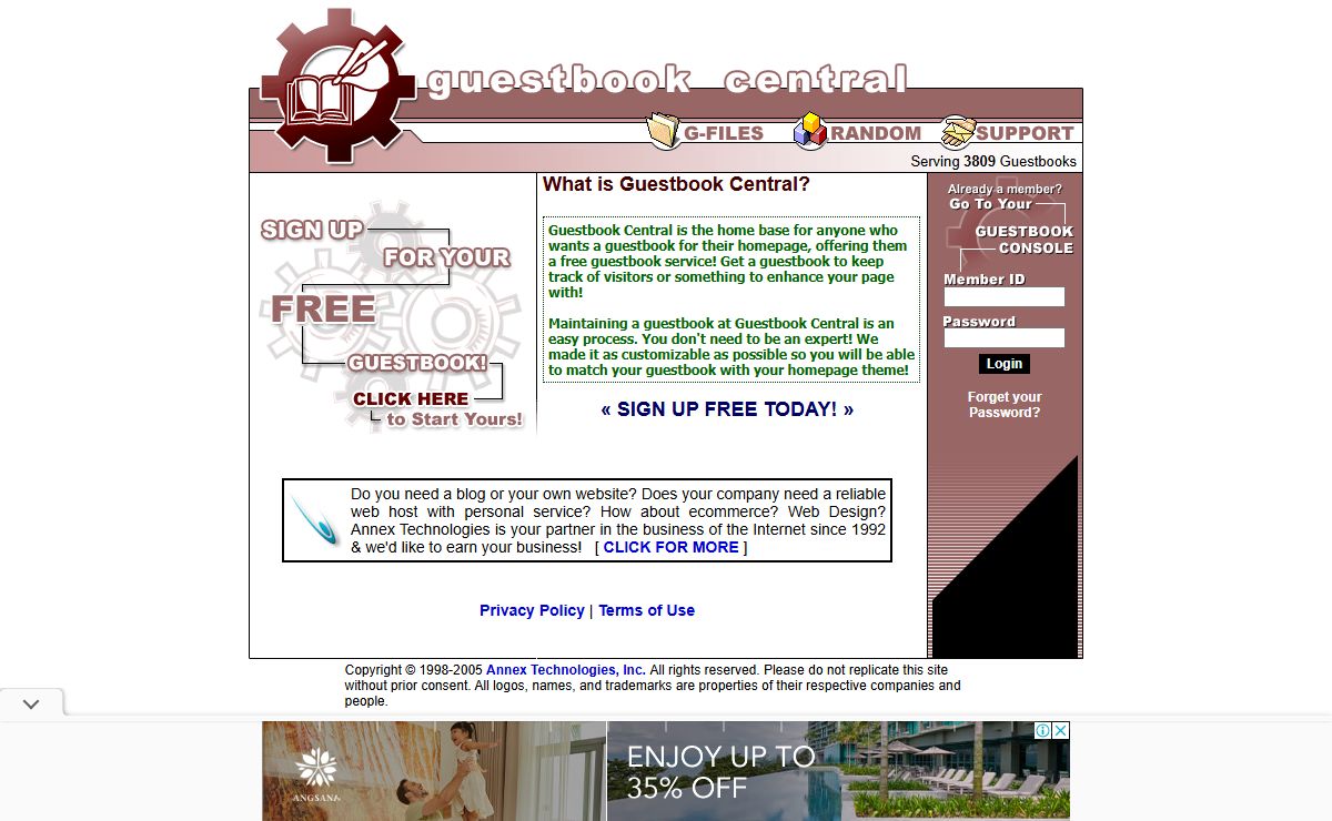 Guestbook Central - Free Guestbooks for your website guests!