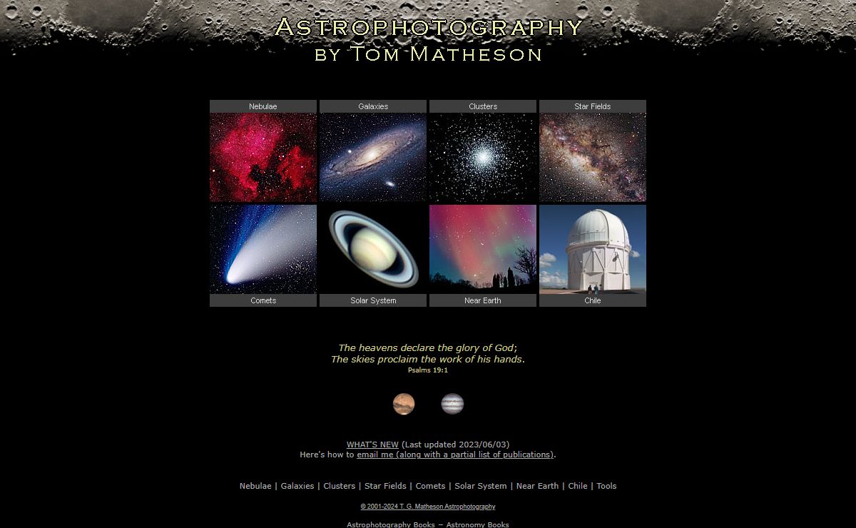 Astrophotography by Tom Matheson
