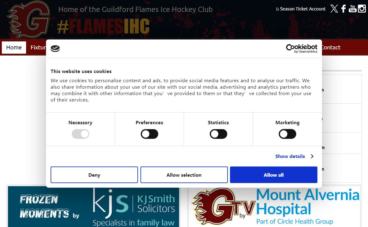 Guildford Flames Ice Hockey Club - Home