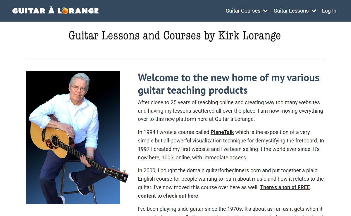 Guitar à Lorange - Home of Kirk Lorange's Guitar Lessons and Courses.