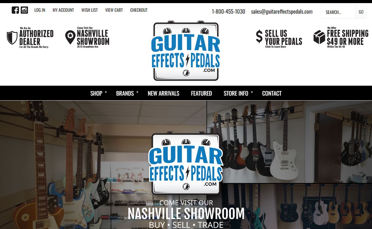 GuitarEffectsPedals.com of Nashville: Online & In-Store Sales of Guitar Pedals, Pedalboards, Guitars