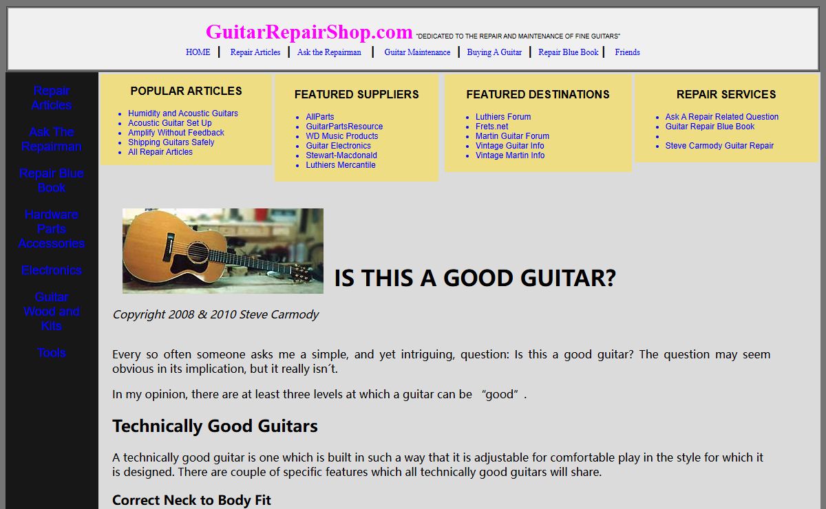 Guitar Repair Shop