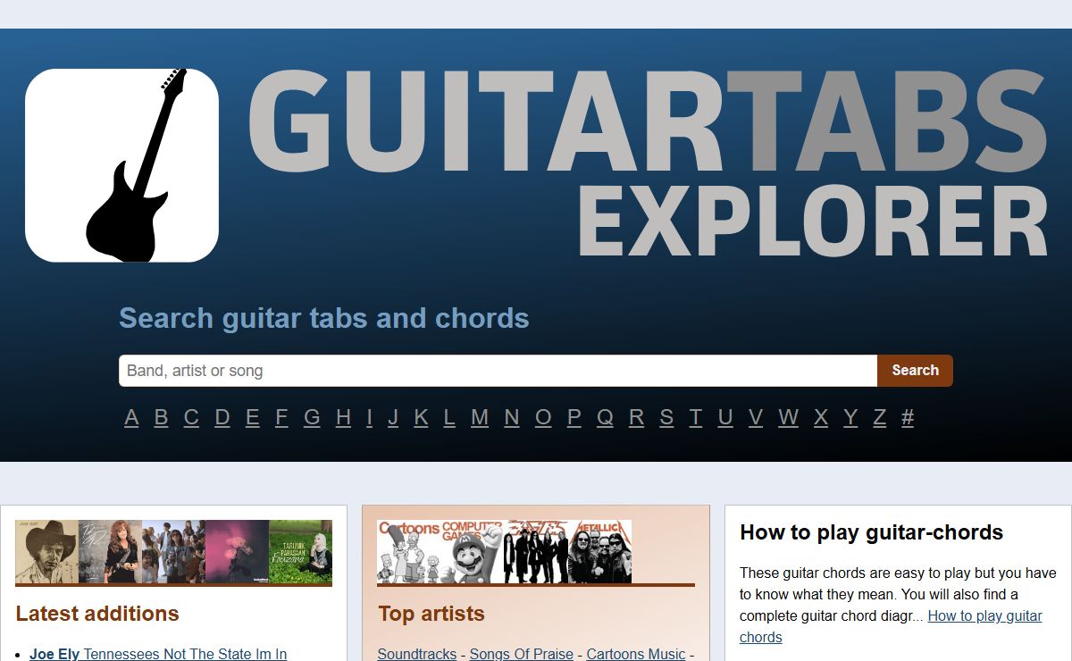 MORE Guitar Chords, Tabs & Bass Tabs | GuitarTabsExplorer