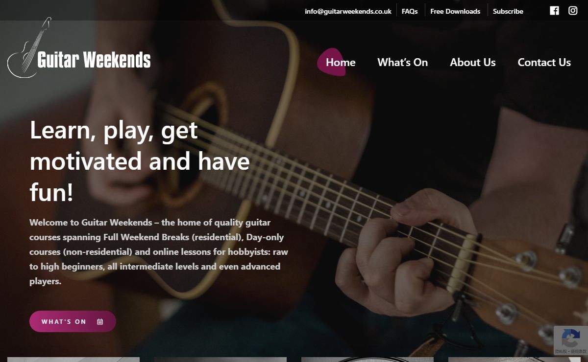 Guitar Weekends - Online and in-person guitar lessons