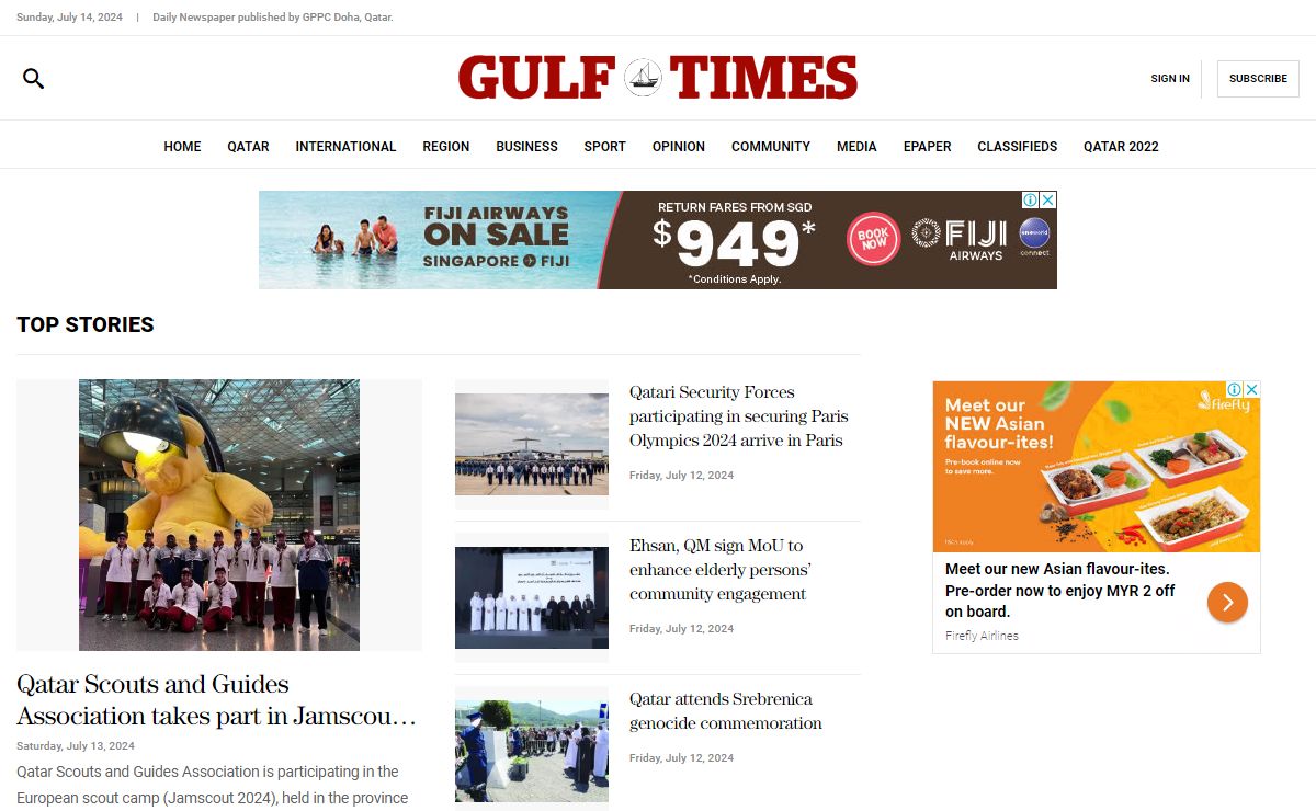 Gulf Times - Homepage